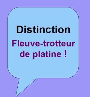 Distinction honorifique Fleuve-trotteur de platine pour soutenir les activités littéraires de Patrick Huet.